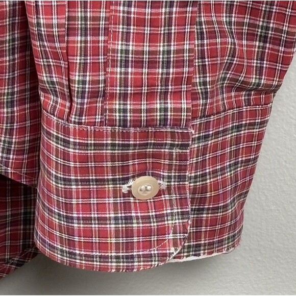 Ralph Lauren Dress shirt Men Large Red Plaid Pony Classic Fit Button Casual READ - Picture 9 of 9
